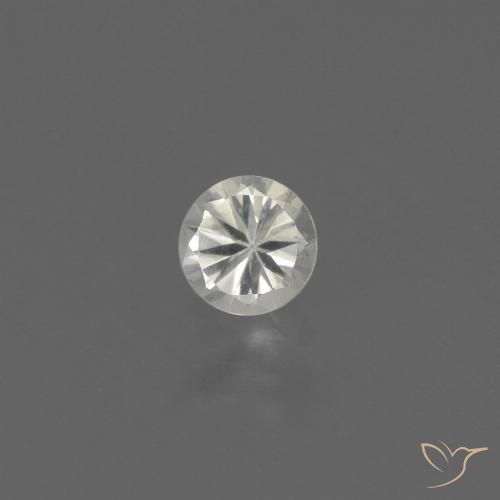 0.40ct 天然 暖白 蓝宝石, 圆形的, VVS-VS