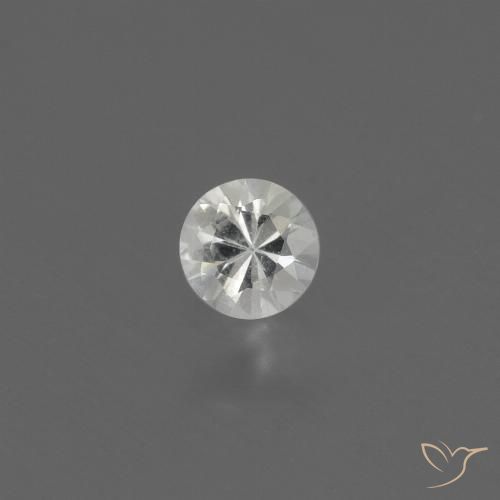 0.35ct 天然 白色 蓝宝石, 圆形的, VS