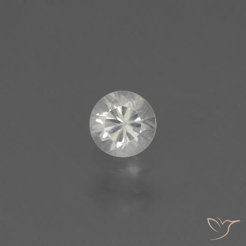 0.45ct 天然 白色 蓝宝石, 圆形的, VS