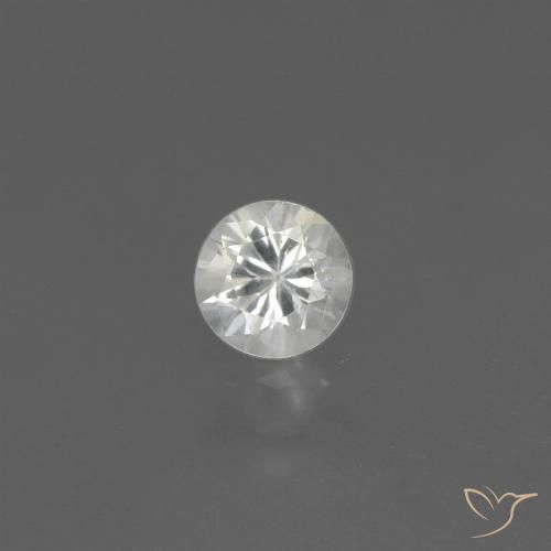 0.43ct 天然 白色 蓝宝石, 圆形的, VS
