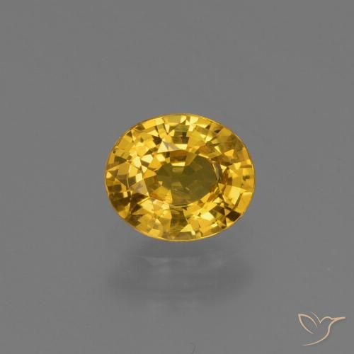 0.73ct 天然 深金色 蓝宝石, 椭圆形, VS