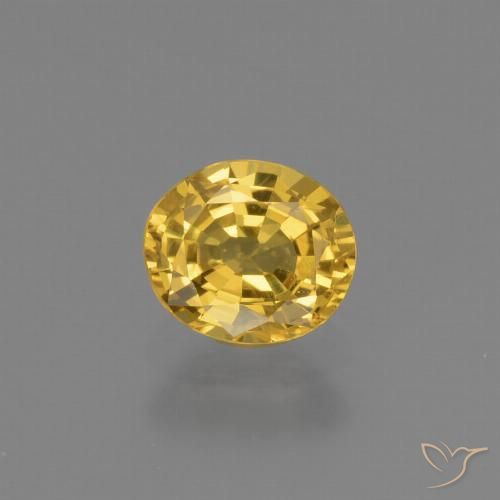 0.73ct 天然 金色 蓝宝石, 椭圆形, VS