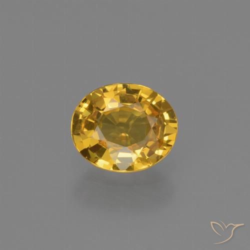 0.64ct 天然 深金橙色 蓝宝石, 椭圆形, VS