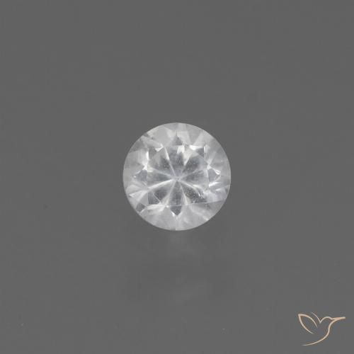 0.40ct 天然 白色 蓝宝石, 圆形的, VS