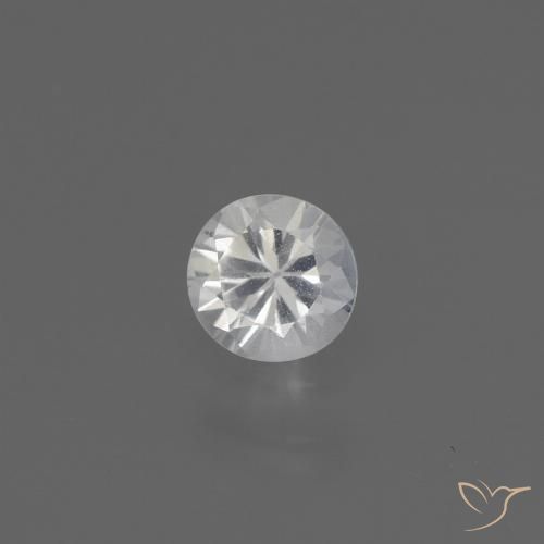 0.39ct 天然 白色 蓝宝石, 圆形的, VS