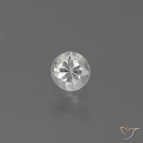 0.42ct 天然 白色 蓝宝石, 圆形的, VS