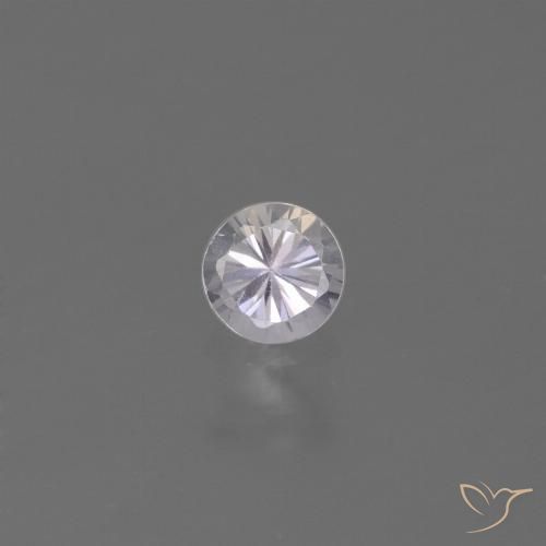 0.34ct 天然 紫粉色白色 蓝宝石, 圆形的, VS