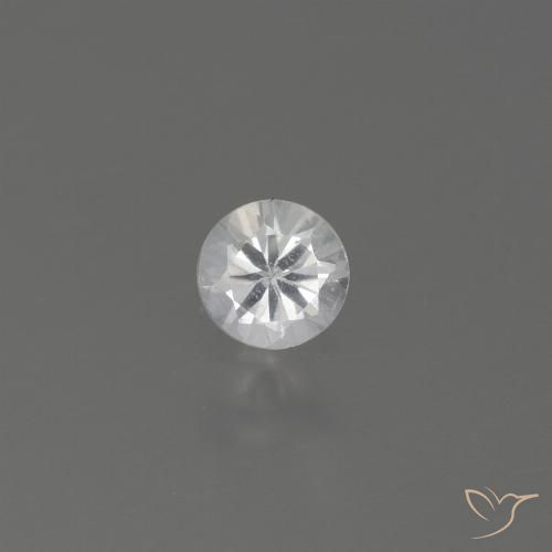 0.32ct 天然 白色 蓝宝石, 圆形的, VS