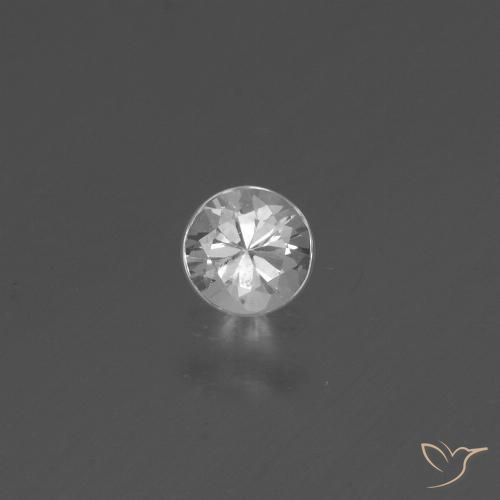 0.34ct 天然 白色 蓝宝石, 圆形的, VS