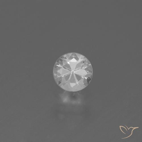 0.33ct 天然 白色 蓝宝石, 圆形的, VS