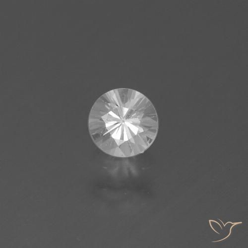 0.43ct 天然 白色 蓝宝石, 圆形的, VS