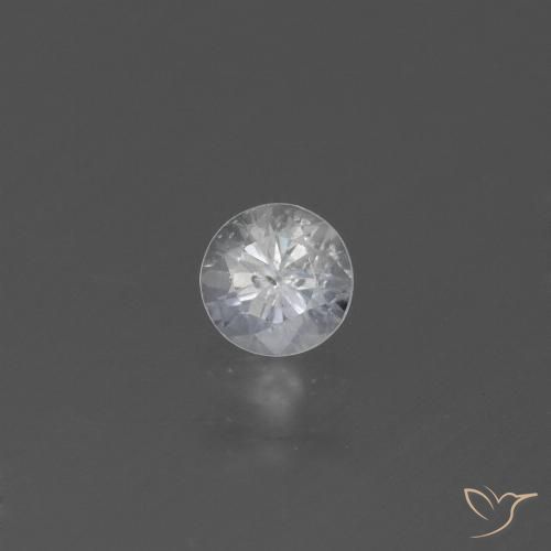 0.46ct 天然 白色 蓝宝石, 圆形的, VS