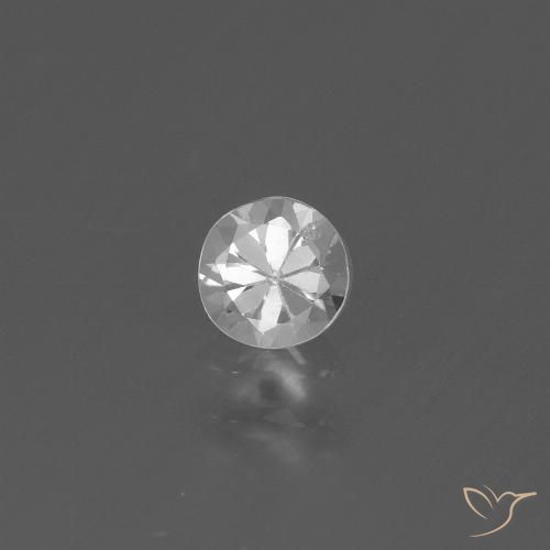 0.42ct 天然 白色 蓝宝石, 圆形的, VS