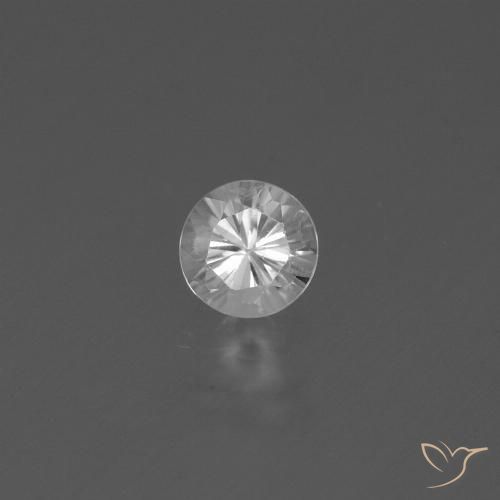 0.46ct 天然 白色 蓝宝石, 圆形的, VS