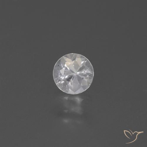 0.47ct 天然 白色 蓝宝石, 圆形的, VS