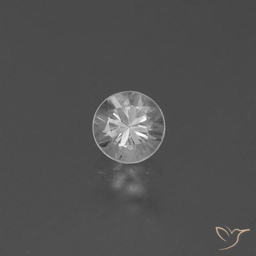 0.48ct 天然 白色 蓝宝石, 圆形的, VS