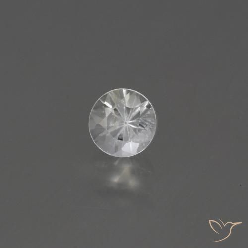 0.46ct 天然 白色 蓝宝石, 圆形的, VS