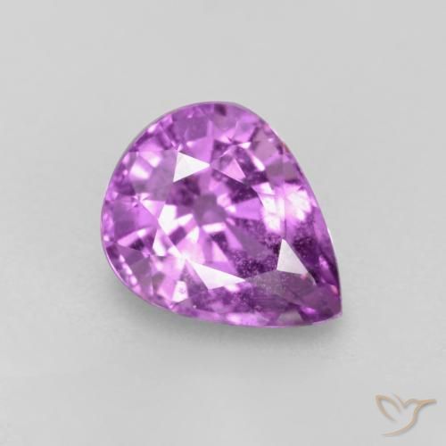 0.98ct 天然 中紫色 蓝宝石, 梨形, VS
