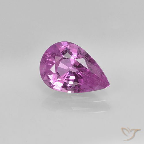 1.06ct 天然 中紫色 蓝宝石, 梨形, VS
