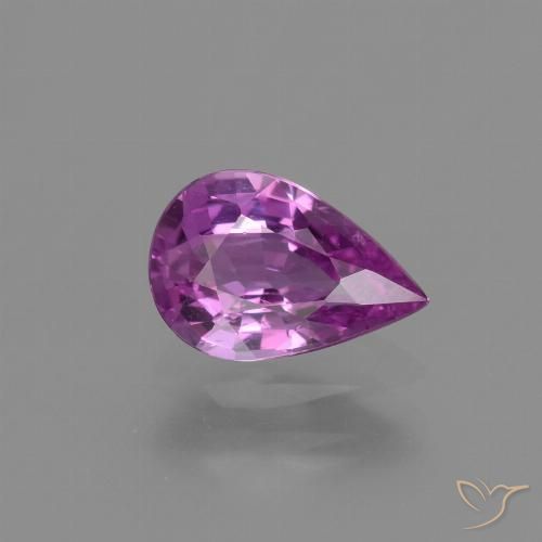 1.23ct 天然 深粉紫 蓝宝石, 梨形, VVS-VS