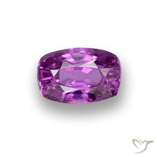 0.91ct 天然 中深紫色 蓝宝石, 软垫, VS