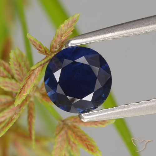 0.58ct 天然 暮光蓝 蓝宝石, 圆形的, VVS