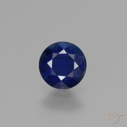 0.68ct 天然 暮光蓝 蓝宝石, 圆形的, VVS