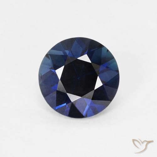 0.63ct 天然 暮光蓝 蓝宝石, 圆形的, VS
