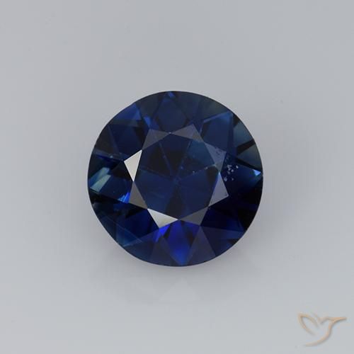 0.76ct 天然 暮光蓝 蓝宝石, 圆形的, VS
