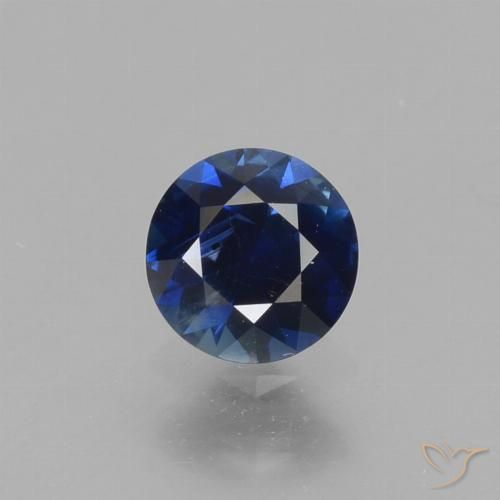 0.54ct 天然 暮光蓝 蓝宝石, 圆形的, VS