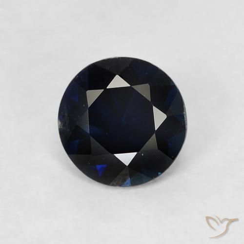 0.57ct 天然 暮光蓝 蓝宝石, 圆形的, VVS-VS