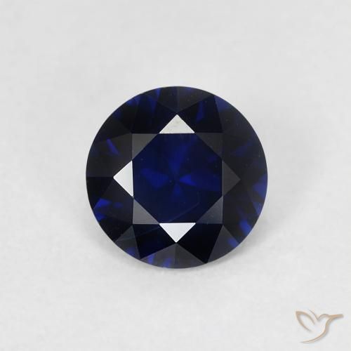 0.75ct 天然 暮光蓝 蓝宝石, 圆形的, VVS-VS