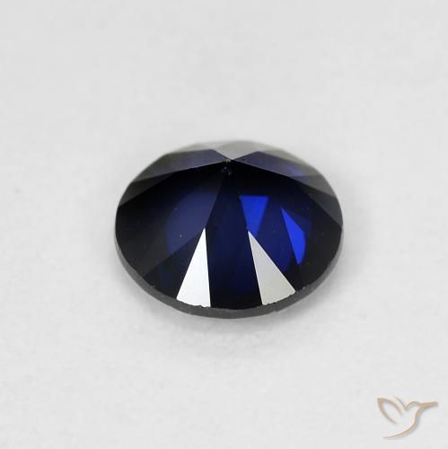 0.75克拉天然蓝宝石，圆形的，VVS-VS