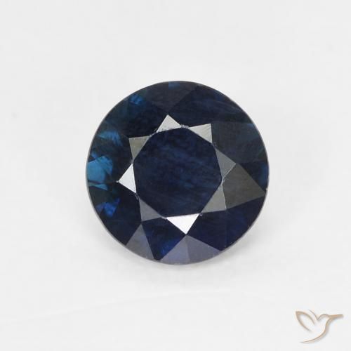 0.62ct 天然 暮光蓝 蓝宝石, 圆形的, VS