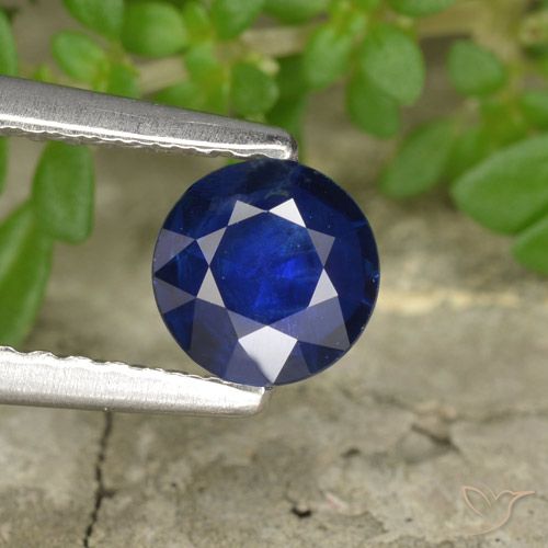 0.55ct 天然 深蓝色 蓝宝石, 圆形的, VS