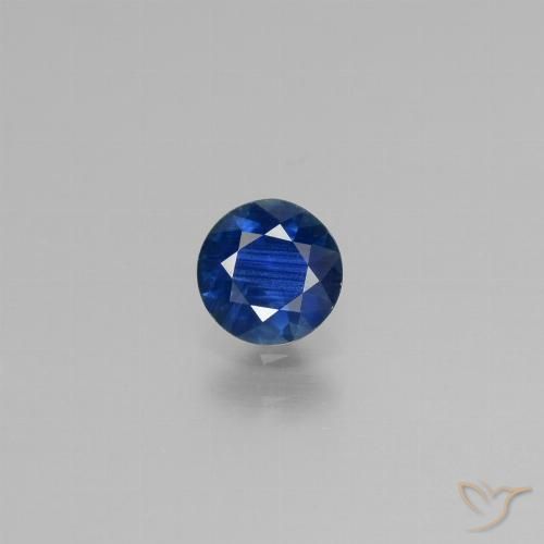 0.52ct 天然 海军蓝 蓝宝石, 圆形的, VS