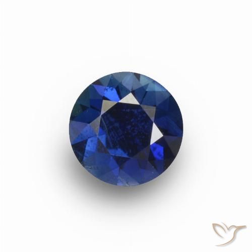 0.64ct 天然 暮光蓝 蓝宝石, 圆形的, VS