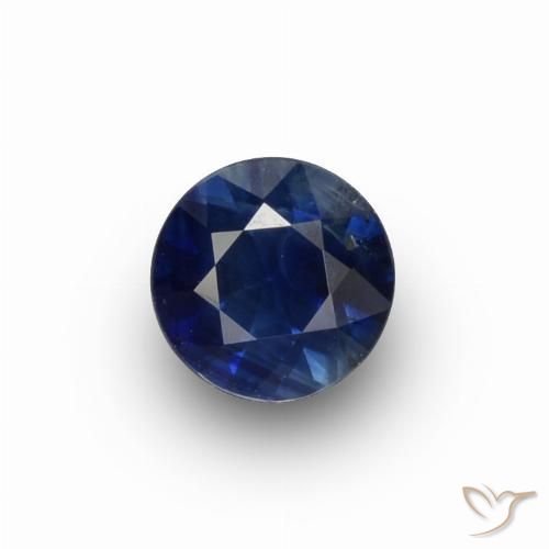 0.67ct 天然 暮光蓝 蓝宝石, 圆形的, VS