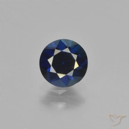 0.78ct 天然 暮光蓝 蓝宝石, 圆形的, VVS-VS