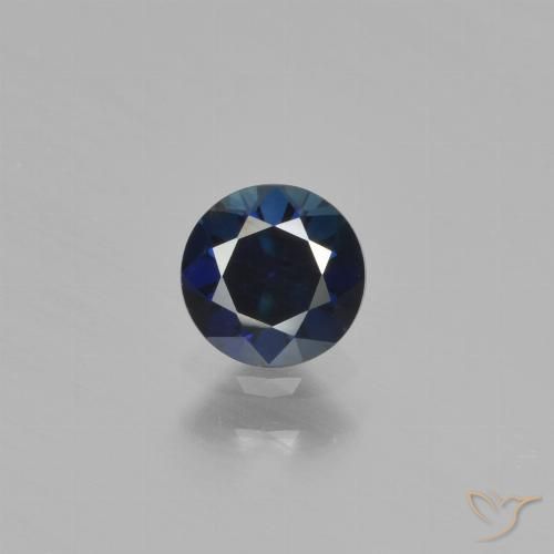 0.55ct 天然 暮光蓝 蓝宝石, 圆形的, VVS-VS