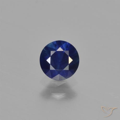 0.56ct 天然 暮光蓝 蓝宝石, 圆形的, VS