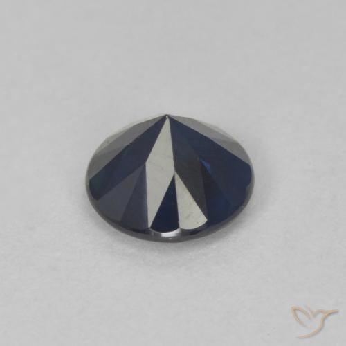 裸蓝宝石0.83ct 暮光蓝蓝宝石出售宝石, 经认证的蓝宝石来自马达加斯加, 天然宝石, 圆形的5.5 mm (标准化)