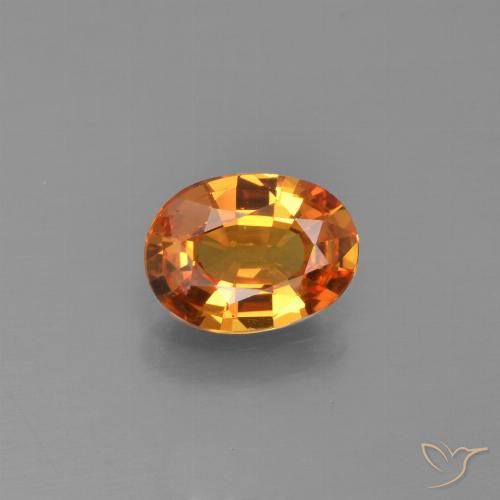 1.15ct 天然 深橙色 蓝宝石, 椭圆形, VS