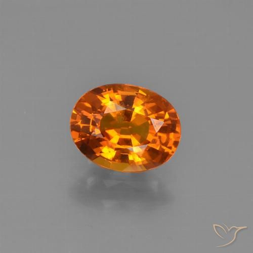 1.69ct 天然 中深橙色 蓝宝石, 椭圆形, VS-SI