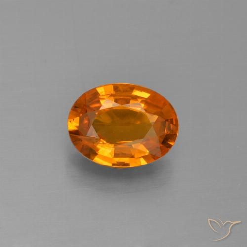 1.33ct 天然 亮橙色 蓝宝石, 椭圆形, VS-SI
