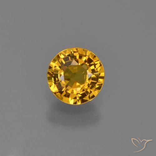 0.76ct 天然 杏橙 蓝宝石, 圆形的, VVS