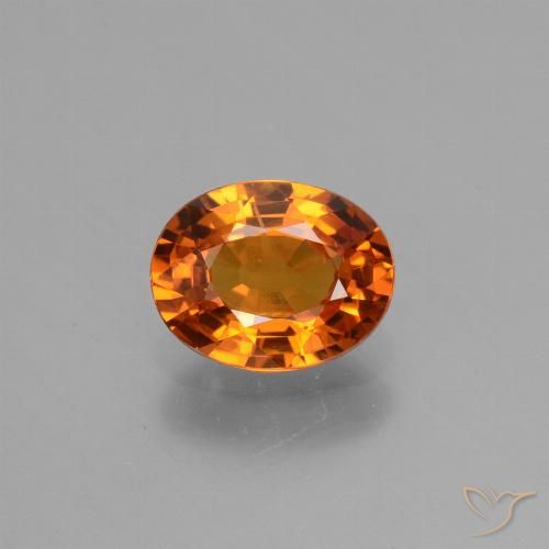 1.61ct 天然 深橙色 蓝宝石, 椭圆形, VS