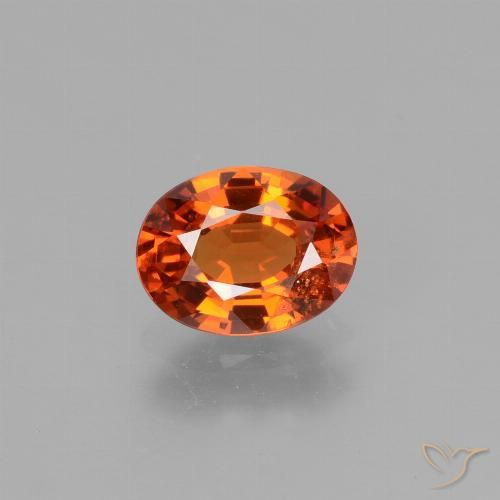 1.54ct 天然 火橙 蓝宝石, 椭圆形, VS