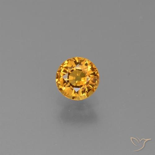 0.73ct 天然 黄金色 蓝宝石, 圆形的, VVS-VS