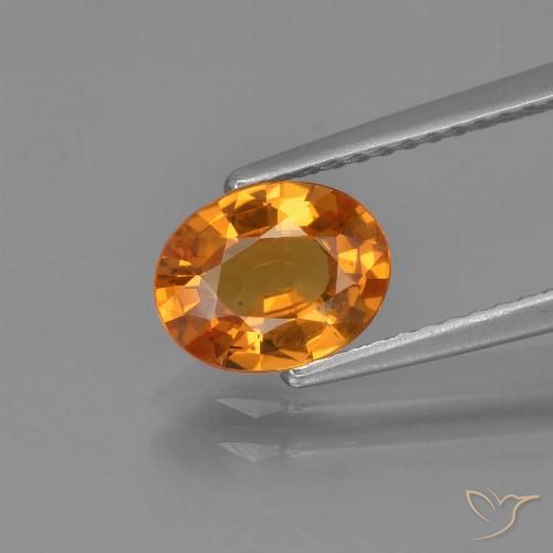1.32ct 天然 深橙色 蓝宝石, 椭圆形, VS-SI